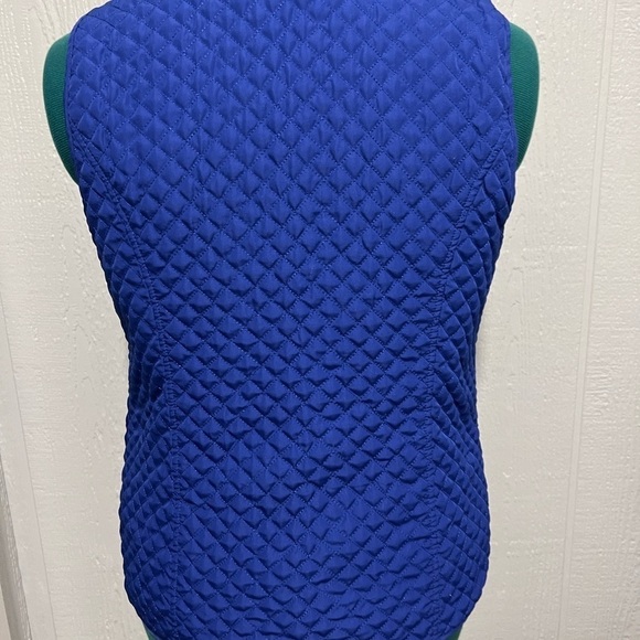 EUC CHICO'S size 1 medium/8 blue puffer vest lightweight - Picture 5 of 5